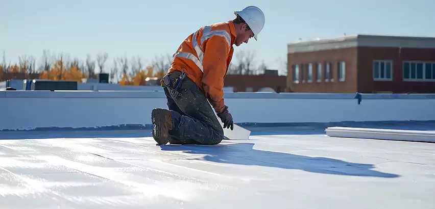 Flat Roof Drain Installation in Waukegan