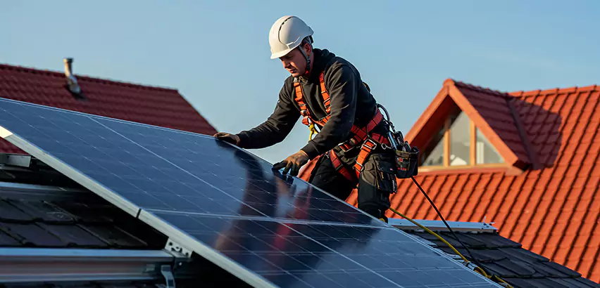 Solar Panels on Steel Roof Installation in Waukegan
